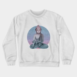 Buddha with cat 2 Crewneck Sweatshirt